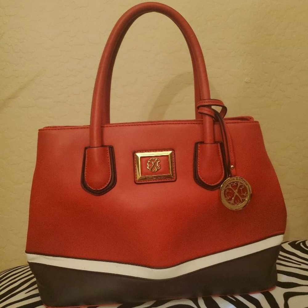 Red Whire and Black Purse